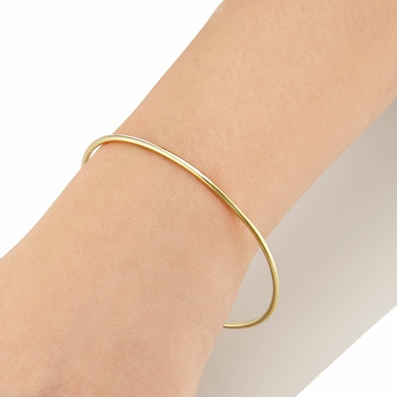 Goldtone Metal Adjustable Cuff Bracelet - Picture 3 of 5